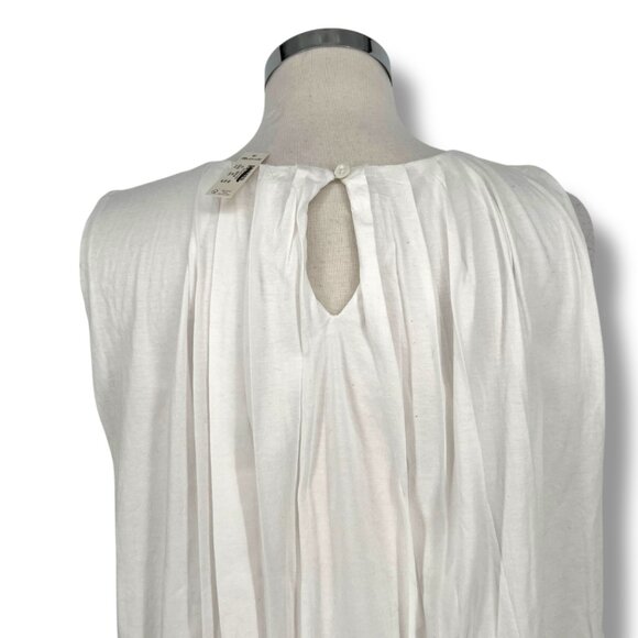 Madewell Cotton Pleated Bubble Top Sleeveless White Size XS NWT - Picture 5 of 9